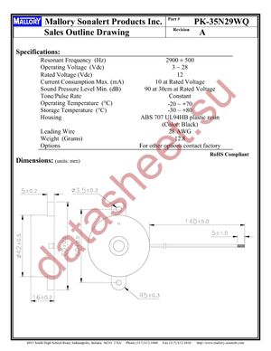 PK-35N29WQ datasheet  